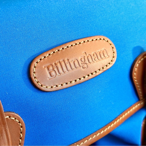 CUSTOM MADE Billingham Hadley Small Pro in Imperial Blue canvas and tan trim - Picture 5 of 14